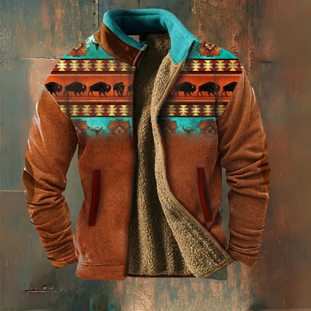 Herre fleecejakke i afslappet stil