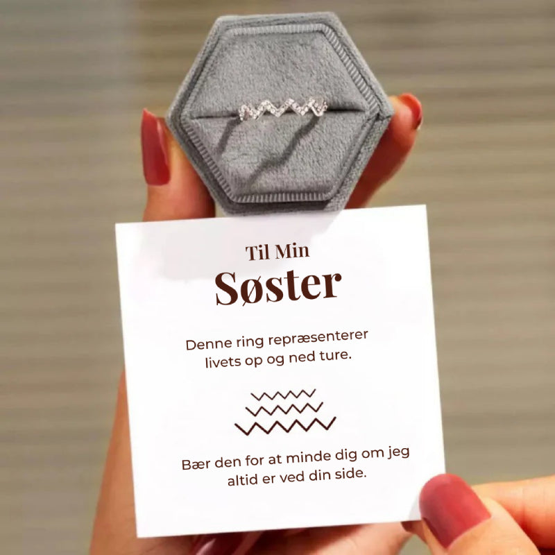 Justerbar Ring - Til min søster - Jeg vil altid være ved din side (Begrænset udgave)
