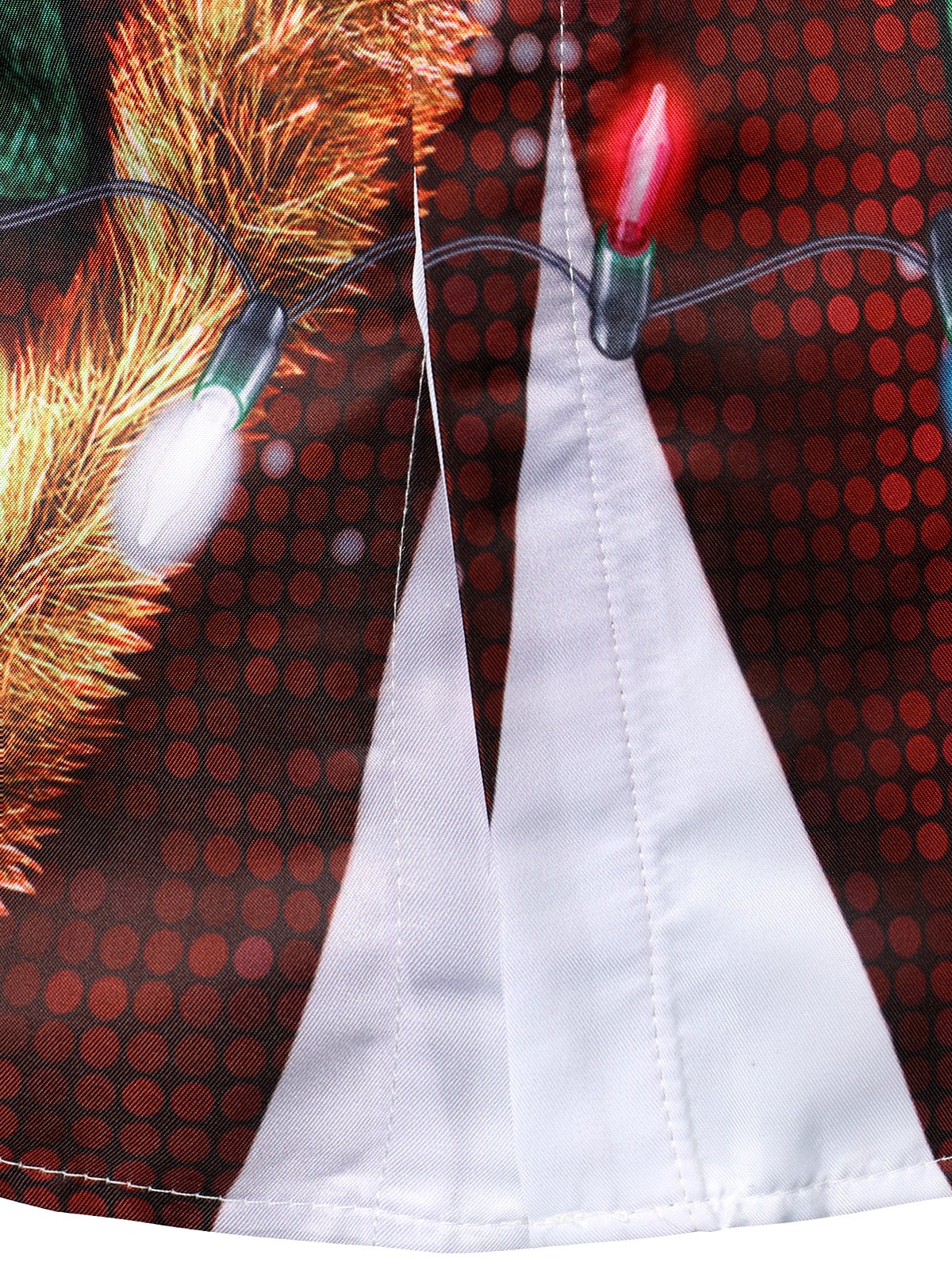 Bryce - Juleoutfit til mænd, tematop, festlig skjorte med knapper og lange ærmer