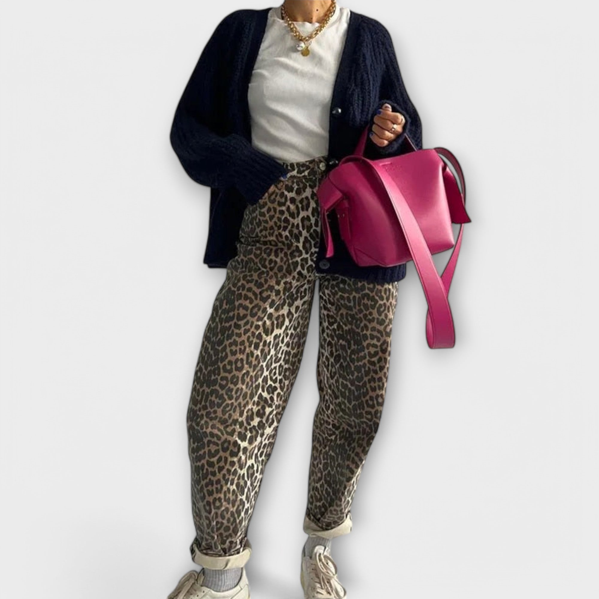 Macklyn™ - Vintage jeans med leopardmønster