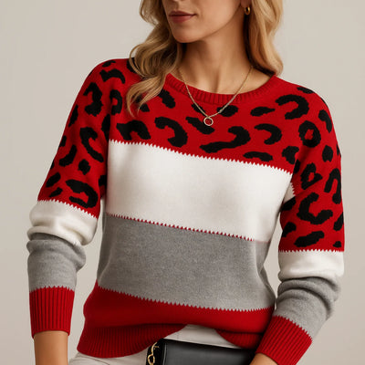 Pascaline | Leopardmønstret Casual Sweater