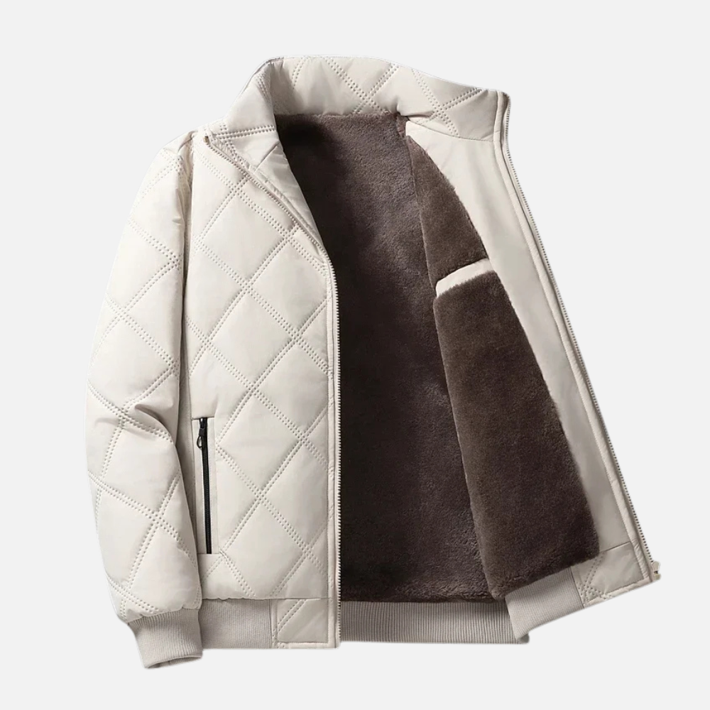 Nolan™ | Jakke med ståkrave og diamantmønster