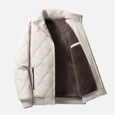 Nolan™ | Jakke med ståkrave og diamantmønster