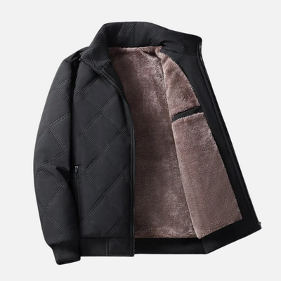 Nolan™ | Jakke med ståkrave og diamantmønster