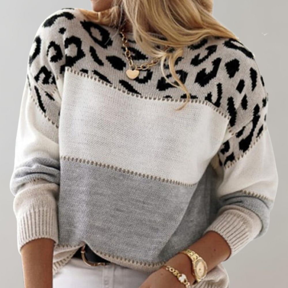 Pascaline | Leopardmønstret Casual Sweater