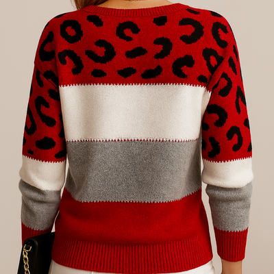 Pascaline | Leopardmønstret Casual Sweater