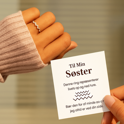Justerbar Ring - Til min søster - Jeg vil altid være ved din side (Begrænset udgave)