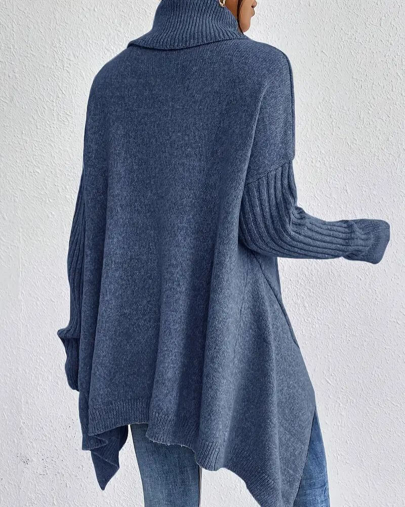 Grete™ – Elegant Asymmetrisk Højhalset Sweater