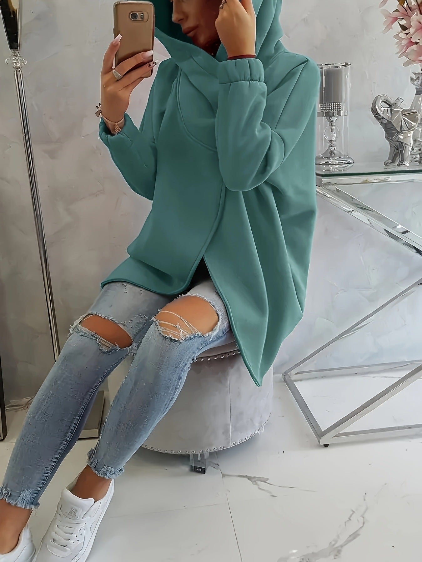 Marcelline™ | Zip-Up Hættetrøje med Afslappet Pasform