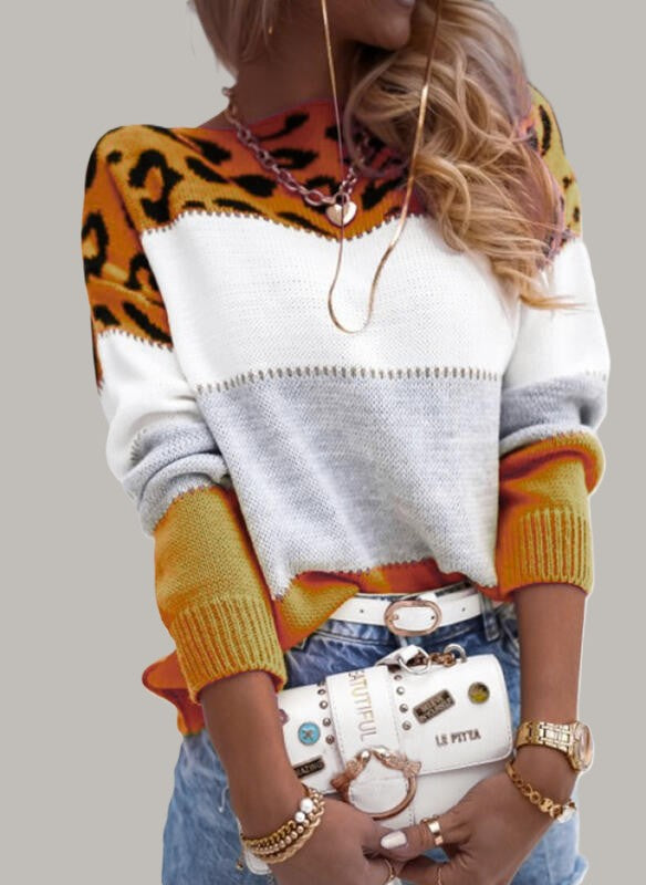 Pascaline | Leopardmønstret Casual Sweater