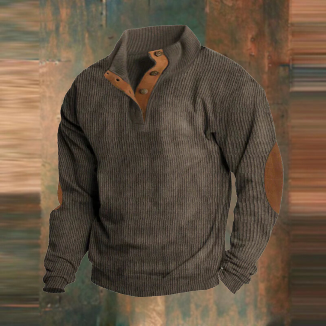 Afslappet sweatshirt med høj hals og lange ærmer
