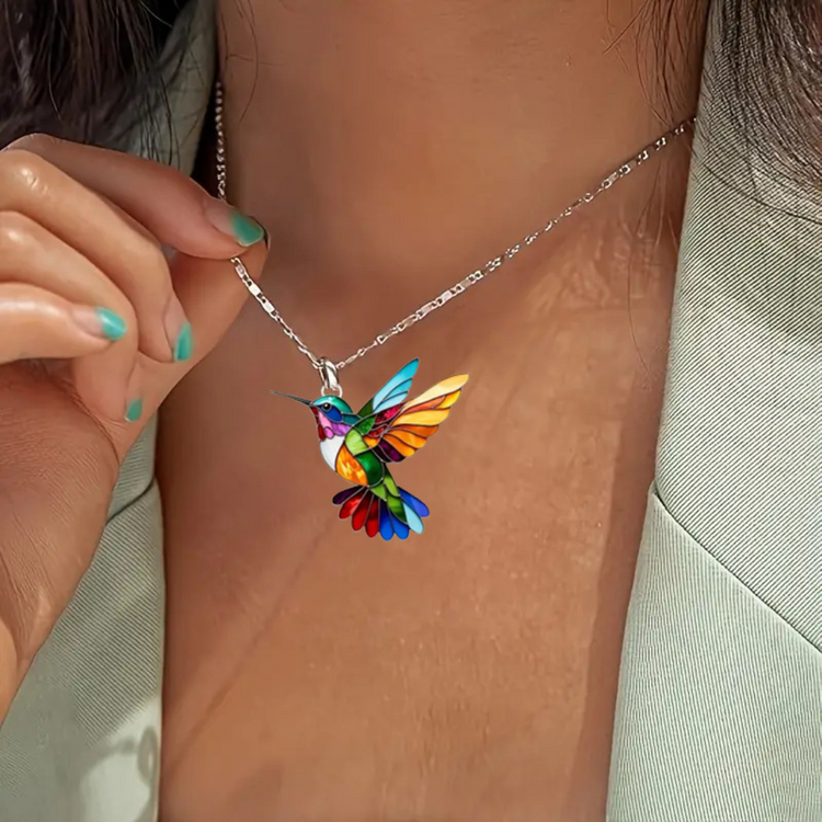 Liv™ | Elegant kolibri smykkesæt (Halskæde + Øreringe)