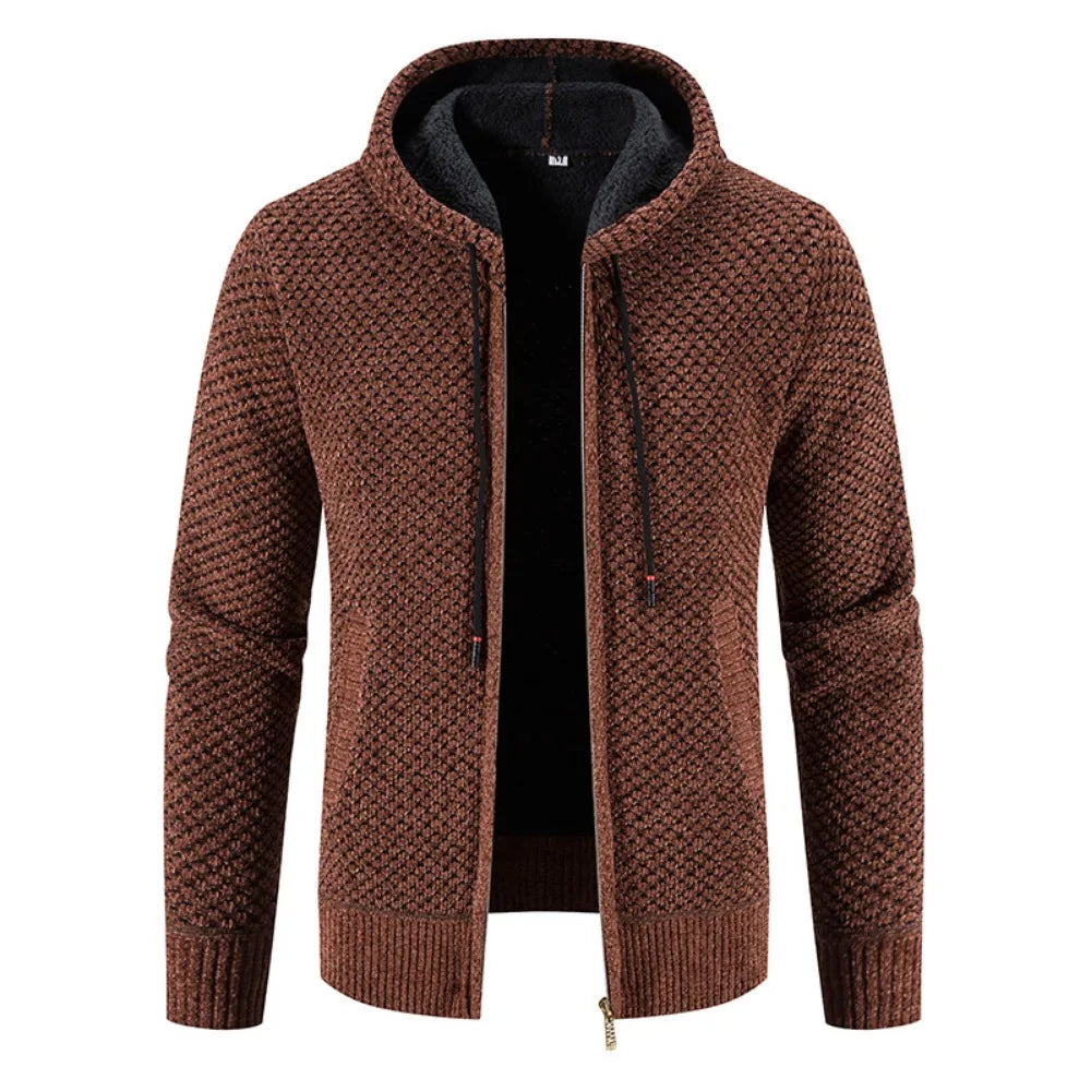 Henrik™ | Premium Strikjakke med Fleecefor
