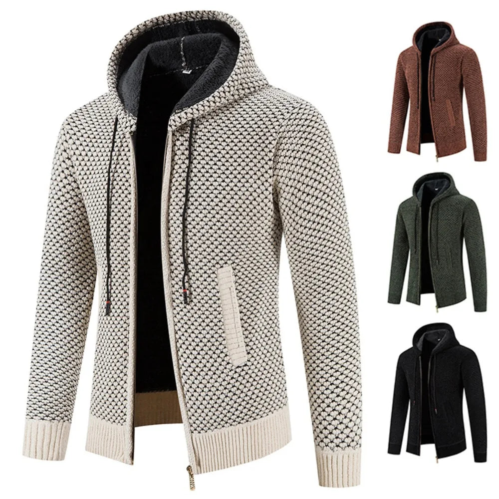 Henrik™ | Premium Strikjakke med Fleecefor