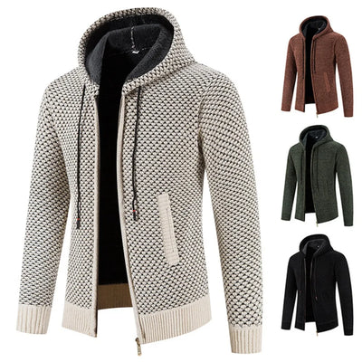 Henrik™ | Premium Strikjakke med Fleecefor