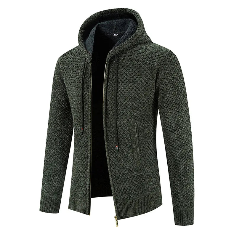 Henrik™ | Premium Strikjakke med Fleecefor