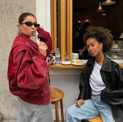 Amanda – Trendy rød læderjakke