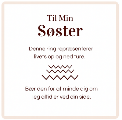 Justerbar Ring - Til min søster - Jeg vil altid være ved din side (Begrænset udgave)