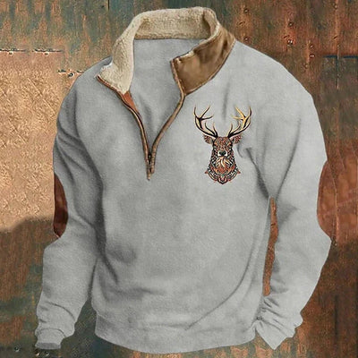Christos – Sweater med hjortedetalje