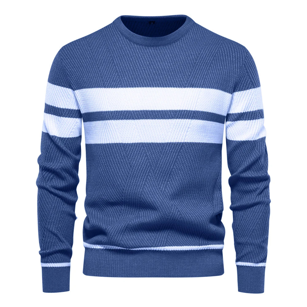 Vestiri™ | Patchwork Striktrøje med Lange Ærmer