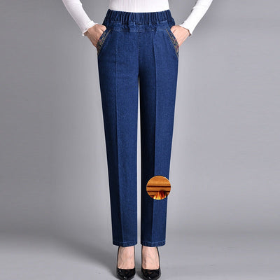 Vestiri® | Damejeans med sidelommer og elastisk talje