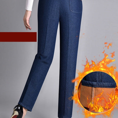 Vestiri® | Damejeans med sidelommer og elastisk talje