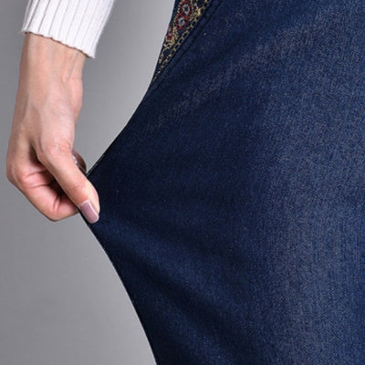 Vestiri® | Damejeans med sidelommer og elastisk talje