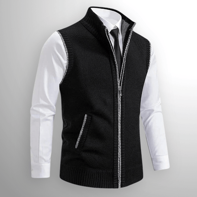 Andreas | Strikket Sweater-Vest med Lynlås