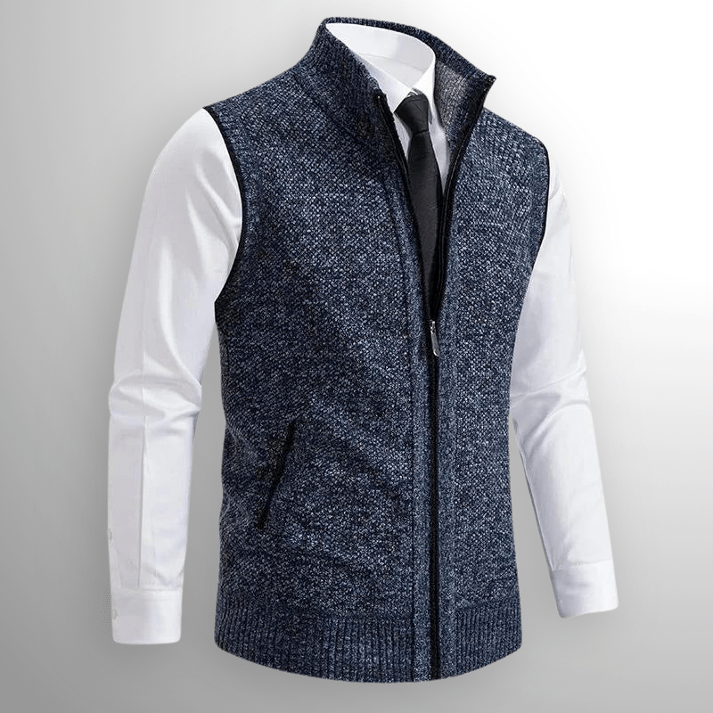 Andreas | Strikket Sweater-Vest med Lynlås