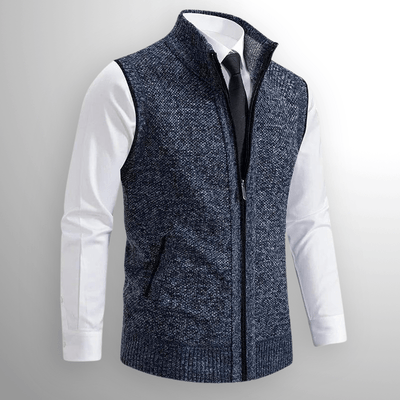 Andreas | Strikket Sweater-Vest med Lynlås