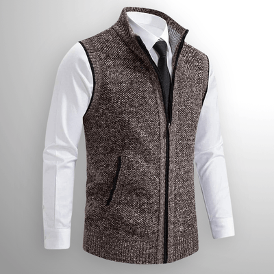 Andreas | Strikket Sweater-Vest med Lynlås