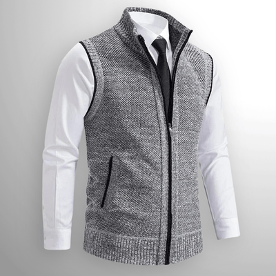 Andreas | Strikket Sweater-Vest med Lynlås